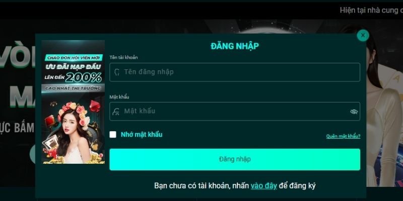 Sau khi điền đầy đủ thông tin, nhấn nút “Đăng nhập” để hoàn tất quá trình